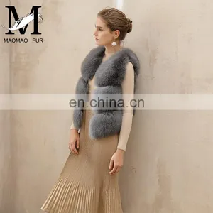 2015 European Fashion Women Vest New Style Beautiful Lady Real Fur Vest thumbnail-4