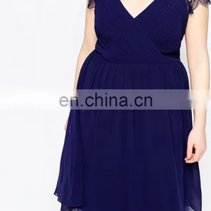 Top Fashion High Quality Plus Size One Pieces Cocktail Dress for Fat Lady thumbnail-1