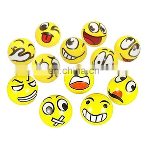 A022 Stress Ball Novelty Squeeze Ball Hand Wrist Exercise Squeeze Toys Smile Face PU Slow Rebound Ball 12pcs 6.3cm thumbnail-1