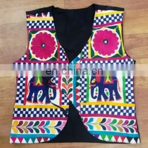Gujarati Kutchi Embroidery Designer Ladies Elephant Style Navratri Special Jacket-Indian Traditional Embroidered Jackets thumbnail-1