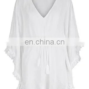 2015 Wholesale Factory Price White SHOULDER KAFTAN Kaftan For Women Summer Wear thumbnail-3