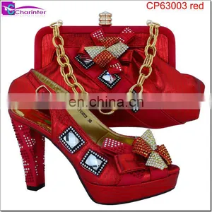 Italian Shoes and Bags to Match Women Ladies Shoes Wholesale African Shoes and Bag thumbnail-2