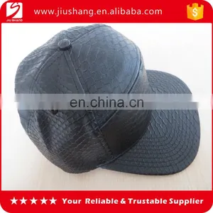 Custom Design Black Snake PU Leather Cap/hat for Promotion thumbnail-1