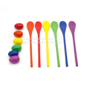Novelty and Interesting Outdoor Relay Game Wooden Egg and Spoon Race for Kids W01B031 thumbnail-1