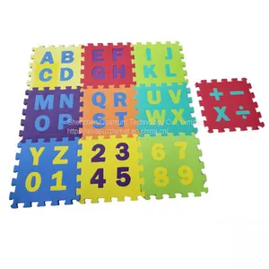 QT MAT Non-toxic Odorless 12in x 12in EVA Alphabets & Numbers Jigsaw Puzzle Mat thumbnail-2
