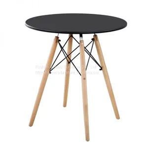 Modern White Kitchen Small Round Dining Round Table thumbnail-2