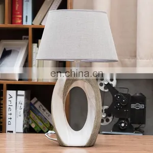 Novel Oval Shape Office Adjustable Farmhouse Nightstand Ideas Bedroom White Marble Desk Lamp thumbnail-2