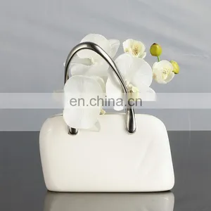 2020 New Style Girls Holiday Gift Custom Silver-plated Ceramic Exquisite Handbag Craft Home Decoration thumbnail-3