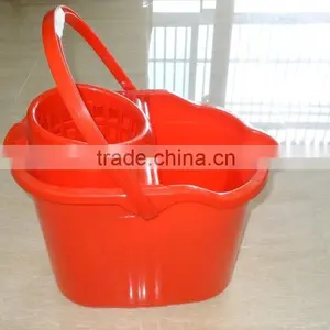 High Quality Plastic Cleaning Mop Bucket With Wringer and Wheel thumbnail-2
