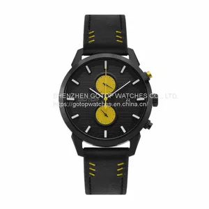 FEATURES OF SS661 GENUINE LEATHER DUAL DIAL WATCHES FOR MEN thumbnail-1