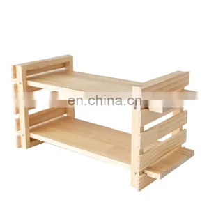 Wood Corner Plant Display Plant Stand Indoor Flower Pot Holder Wooden Shelf thumbnail-1