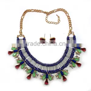 2015 Fashion African Jewelry Set Charming Style Jewelry Set Yiwu Fashion Beads Necklace Set thumbnail-4
