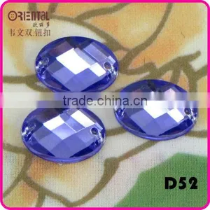 2holes Dyeable Decorative Oval Shaped Taiwan Acrylic Stone thumbnail-3