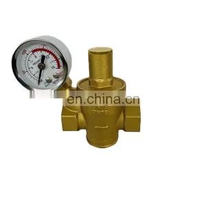 Adjustable Piston Type Brass Pressure Reducing Valve With Manometer 1/2
