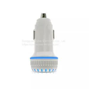 LED Display Quick Charge 5V 2.4A 18W Mobile Phone Plastic USB Car Charger thumbnail-5