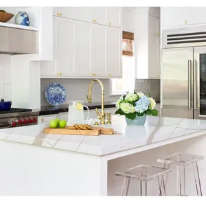 Code：7240，Calacatta Artificial Stone Quartz Slab Kitchen Countertops thumbnail-3