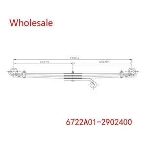 6722A01-2902400 Heavy Duty Vehicle Front Axle Wheel Parabolic Spring Arm Wholesale For DongFeng thumbnail-1