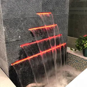 Pool Water Descent Create Vibrant Colorful Waterfall Fountain thumbnail-3