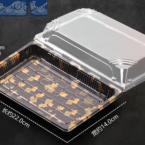 Food Grade PET Sushi Box Sushi Container With Anti Fob Clear Lid for Restaurant and Takeaway thumbnail-1