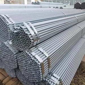 Galvanized Steel Pipe Scaffolding Round Hot Dipped gi Galvan Steel Pipe for Building ASTM Pre Galvanized Steel Pipe thumbnail-1