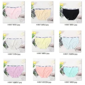 Ladies Pure Cotton Underwear Mid Waist, Girls Cute Candy Color, Pure Cotton Crotch Triangle Pants thumbnail-5