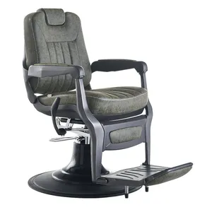 Antique Luxury Barber Chairs Brown Vintage Leather Barber Chair Luxury Man Barber Chairs thumbnail-2