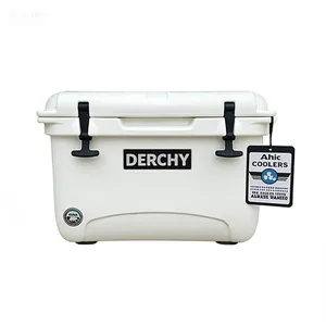 25qt Wholesale Small Rotomolded Ice Chest Outdoor Cooler Box With Durable Webbing Handle Leak-Proof thumbnail-4