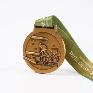 Custom Design Zinc Alloy Medal 3D Award Marathon Running Sport Finisher Medal Custom Metal Trophies Medals Plaques thumbnail-1