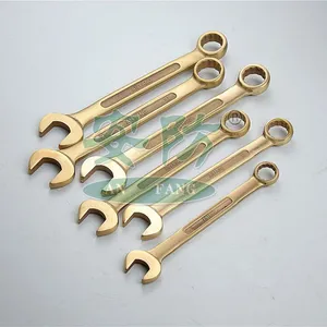 Non-Sparking Combination Wrench for Oil Refinery & Chemical Plants, Beryllium Copper, 15° Offset Plum End thumbnail-2