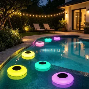 UFO 16 Color Changing Solar Floating Light Waterproof LED Garden Lamp LED Solar Light IP65 for Outdoor Floating Pool Light thumbnail-5