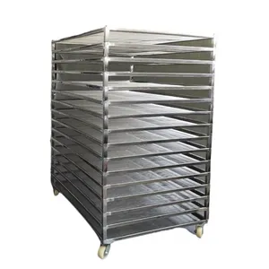 Hospital Stainless Steel Drying Rack Cart With Trays, for Sterilization and Drying, 20-Shelf Capacity thumbnail-2