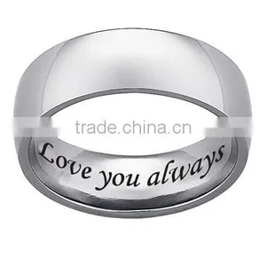 2016 New Fashion Jewelry Men's Engraved 7 mm Titanium Wedding Band Customized Engraved Rings Promise Ring thumbnail-1