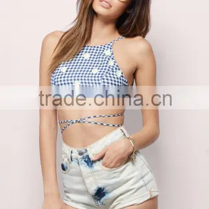 2016 Summer Women Halter Crop Top thumbnail-1