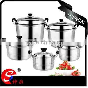10PCS New Stylish Nice Shape Good Quality Competitive Price Stainless Steel Big Pot Stock Pot Soup Pot thumbnail-1