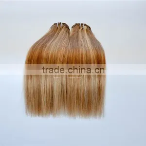 Double Drawn 100% Human Hair Honey Brown Weave thumbnail-4