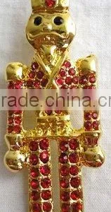 Christmas Gift Metal Crystal Christmas Massager Brooch thumbnail-1