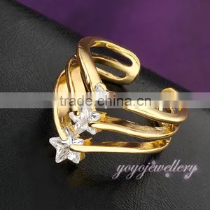 Wholesale Saudi Gold Jewelry Dubai Ladies Finger Gold Ring Design thumbnail-1
