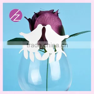 Wine Glass Decorations,wedding Butterfly Place Name Cards Direct Buy China Love Bird Design JK-81 thumbnail-1