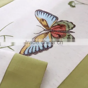 Customized Size Pastoralism Style Lovely Butterfulies Leaves Fabric Embroidery Table Runners thumbnail-2