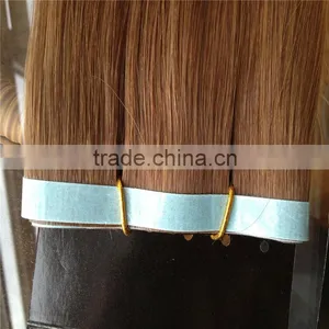 2014 Hot Selling Top Quality Weft pu Glue Virgin Tape Hair Extensions thumbnail-1