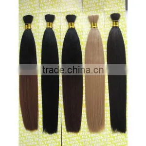 Human Cheap Remy Hair Bulk,braid Hair Bleached and Dyed Into Different Colors thumbnail-1