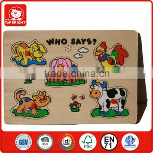 Music Puzzles Kids Toys Wooden Animal Sound Puzzles Knob Sound Toy Educational Musical Puzzles Kindergarten Sound of Music Toys thumbnail-1