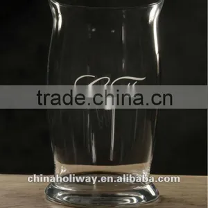 Clear Hurricane Glass, Glass Candle Holder for Centerpiece, Large Size thumbnail-1