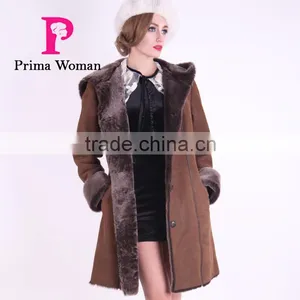 2015 New Design Winter Women Coat Long Slim Fit Wool Fur Overcoat thumbnail-4