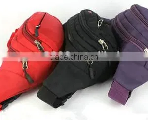 New Large Nylon Waist Hip Fanny Pack Bag With Dual Cell Phone Pocket thumbnail-3
