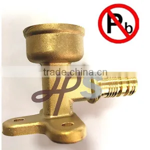 Lead Free Brass Pex Wallplate Elbow Fitting thumbnail-2