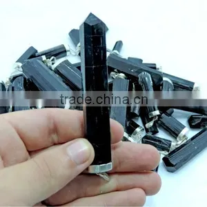 Black Tourmaline Pendants 925 Silver thumbnail-1