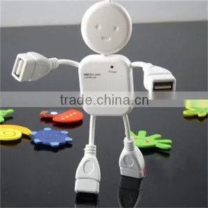 J212 EXW Price Four USB Distributor USB 2.0 Humanoid HUB Usb Splitter Wholesale thumbnail-1