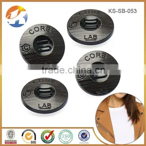 Fashion Shiny Brushed Surface Engraved Snap Buttons Custom thumbnail-3