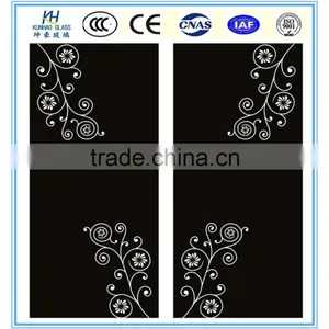 Red White Black Office and Coffee Table Tempered Paint Glass thumbnail-6